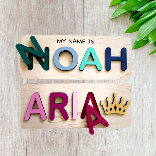 Personalized Name Puzzle | Wooden Kids Name Puzzle